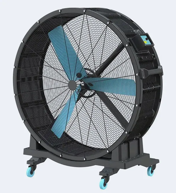 The Cyclone drum fan, portable drum fan
